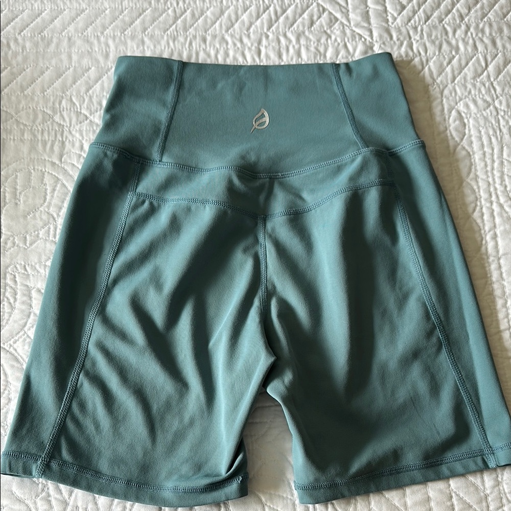 P’tula Women's High-Waisted Teal Shorts